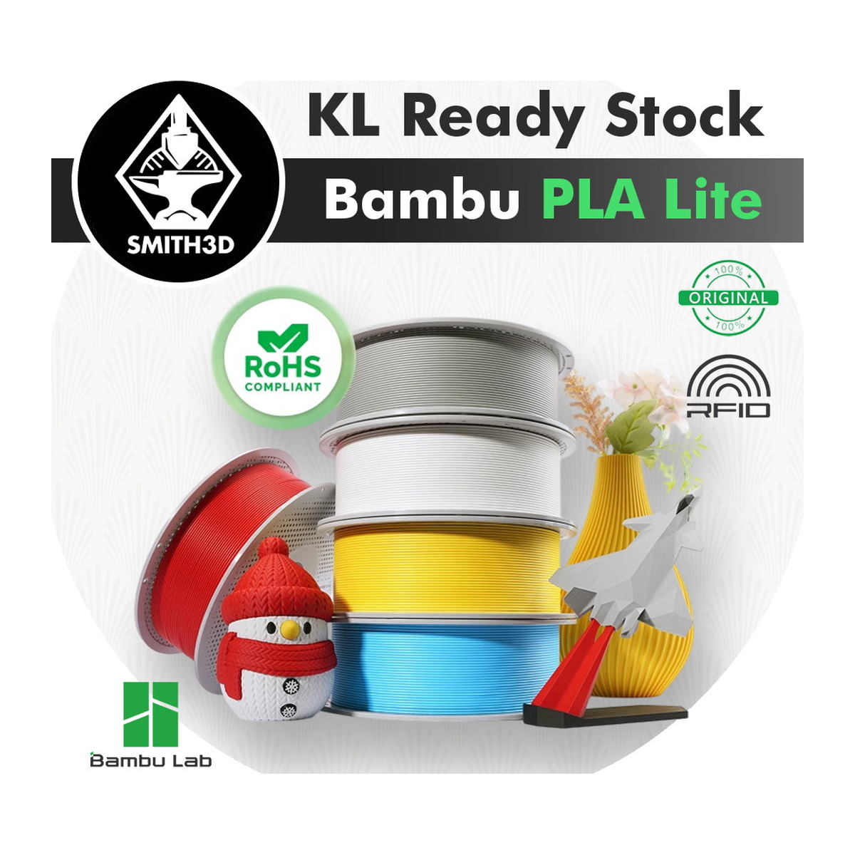 Пластик Bambu Lab PLA Lite, 1 кг, 1,75 мм