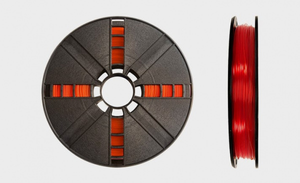 PLA пластик MakerBot, 1.75 мм, оранжевый прозрачный, 900 гр.