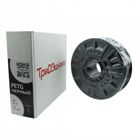 PETG пластик ТриДЭшники, 1,75 мм, черный, 1 кг